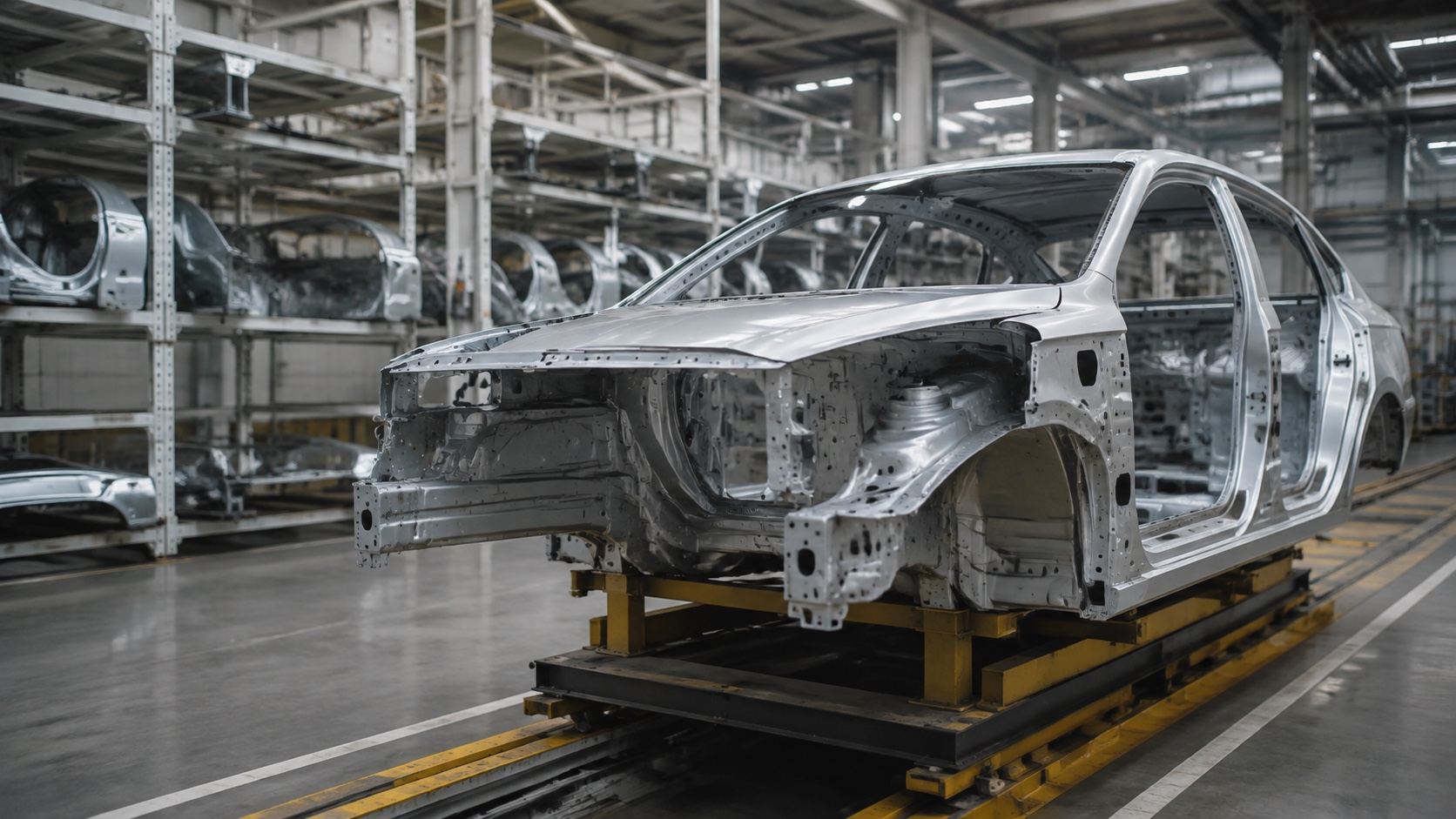 Car body on an automotive assembly line